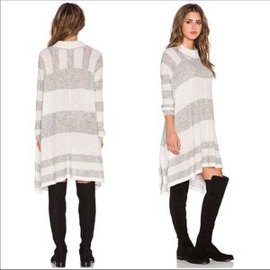 NWT Free People Lafayette Stripe Mock - Tunic Poncho /Dress size XS/S Oversized